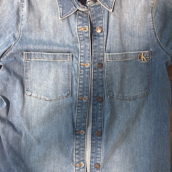 Women’s Oversized Calvin Klein Jean Jacket Size XL - Picture 5 of 8